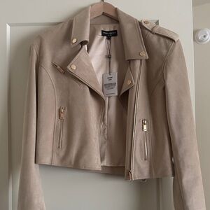 Generation Love Cosita Beige Leather Jacket